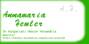 annamaria hemler business card